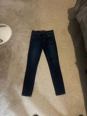 American Eagle Next Level Stretch Skinny Jeans Dark Wash Size 8 Long